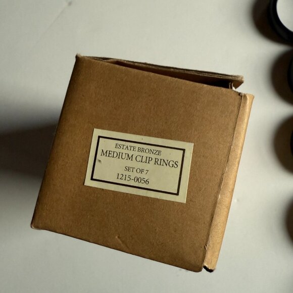 Restoration Hardware Medium Clip Rings – Estate Bronze, Set of 17 (1215-0056) - Picture 4 of 4